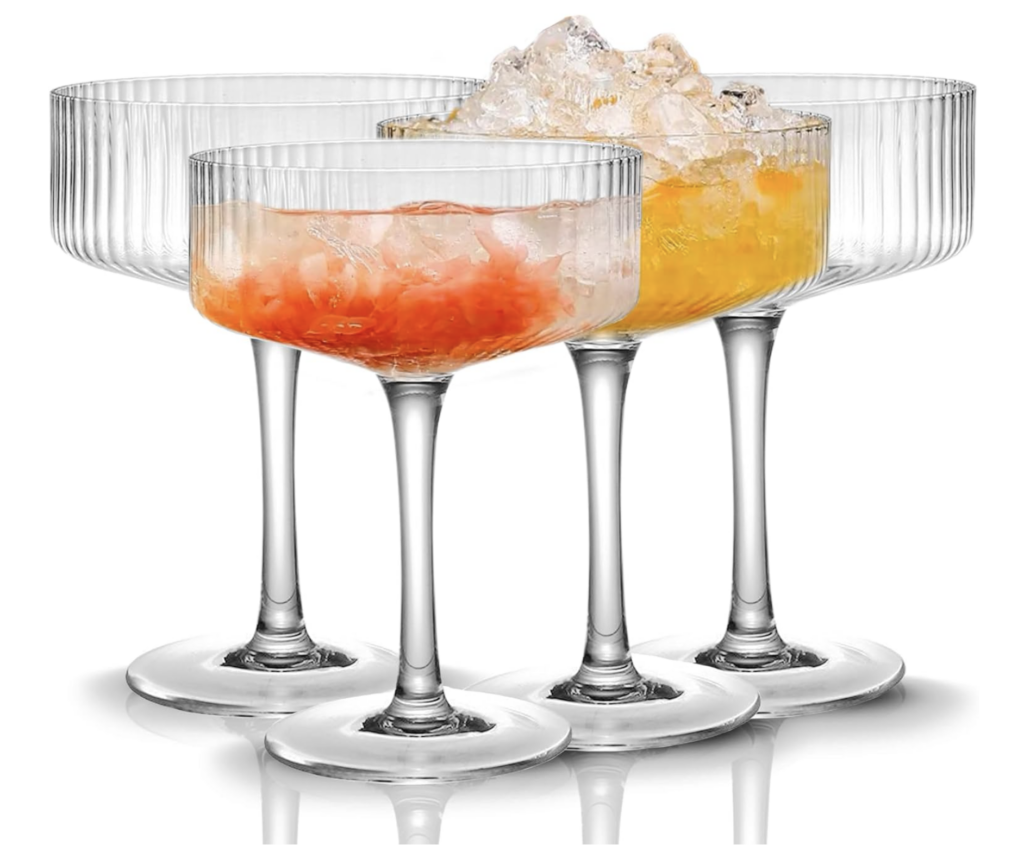 Ribbed Coupe Glasses
